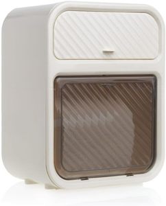Plastic PP Injection Waterproof Rectangle Wall-mounted Tissue Storage Box with 4L Capacity and Punch-free <b>Adhesive</b> Wall <b>Hook</b> - Product Image 2