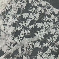 Tissu en dentelle brodée de fleurs de roses blanches fantaisie pour mariage avec paillettes