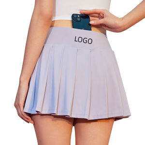 Falda Plisada con Logotipo Personalizado para Mujer, Falda Deportiva Corta de Cintura Alta con Bolsillo Trasero, Ropa para Tenis y Pickleball - Product Image 1