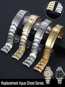 Reemplazo Ro-lex Day-Tona Sub Mariner Watch Band Pulsera 20mm Hombres 316 Correa de acero inoxidable sólido - Product Image 6