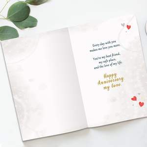 Carte d'anniversaire premium en aquarelle avec plume pour mari, cadeau d'anniversaire de mariage et carte de vœux d'<span class=keywords><strong>amour</strong></span> pour lui - Product Image 5