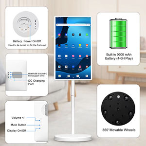 21.5-inch Smart TV, trắng, di động, có thể sạc lại LCD, màn hình cảm ứng, Mini Smart TV, xách tay thông minh máy tính bảng, màn hình cảm ứng TV - Product Image 3