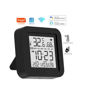 Vendita all'ingrosso termometro alexa-Telecomando IR Tuya Smart WiFi con sensore di temperatura e umidità con supporto schermo LCD Alexa e Google Assistant