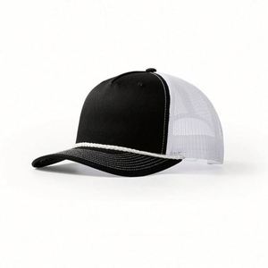 Casquette Trucker en Maille Vierge à 5 Panneaux Personnalisable, Profil Haut, avec Cordon, Vente en Gros - Product Image 4