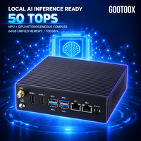 Host Komputasi AI Edge Tanpa Kipas yang Tangguh dengan 2x HDMI dan 4x USB 3.0, Server AI Edge 50 TOPS untuk Otomatisasi Pabrik