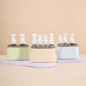 Travel Bottle <b>Set</b> 4 In 1 Portable <b>Spray</b> Cosmetic Lotion Toiletry Leak Proof Dispensing Body Use Travel Size - Product Image 1