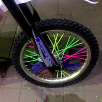 72 pièces de bandes de protection colorées pour rayons de jantes de moto tout-terrain de 24 cm, accessoires de modification, jeu de rayons