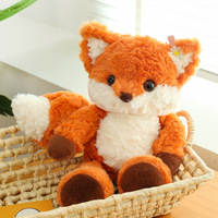 Peluche renard mignon et moelleux, jouet en peluche doux, poupée en peluche avec rembourrage en coton PP, nouveau design personnalisé, cadeau d'anniversaire