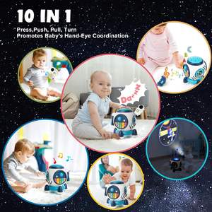 ของเล่นเสริมพัฒนาการ STEM รูปทรงจรวดสุดเท่ พร้อมฟังก์ชั่นหลากหลาย ฉายภาพ แสงสี เสียงเพลง และคีย์บอร์ดเปียโน สำหรับเด็กเล็ก - Product Image 5