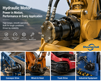 Moteur hydraulique MCR à piston radial à haute efficacité et longue durée de vie, à fonctionnement fluide et compact, pour équipement mobile
