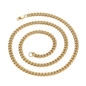 สร้อยคอเหล็กสแตนเลสขนาด 4 มม.-9 มม. แบบเรียบง่าย สไตล์ฮิปฮอป ผิวเรียบ โซ่คิวบา โซ่กลมขัดเงา แฟชั่นสำหรับผู้ชาย - Product Image 5