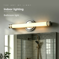 Lámpara de Pared LED de Hierro Simple, 3000K Luz Diurna, 50000 Horas de Vida Útil, Doble Voltaje para Interiores y Baños