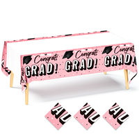 Thème de remise des diplômes imprimé carré PLA nappe décor maison fête événements couverture de Table nappe étanche et résistant à l'huile