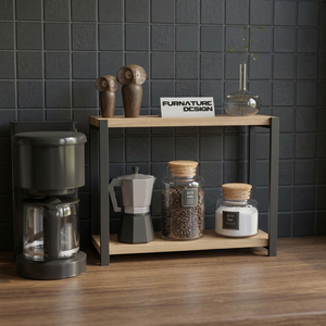 Organisateur de salle de bain et de cuisine, étagère à épices double niveau sur pied, non pliable, pour comptoir de cuisine - Product Image 5