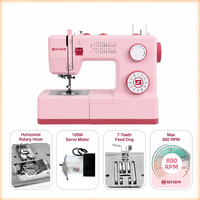 Machine à coudre domestique robuste MYSEW, moteur servo 100W, 800 tr/min, haute vitesse, pour denim 12 couches, avec 23 motifs intégrés