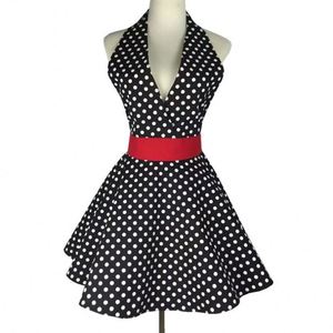 Tablier en coton rétro à pois durable, réutilisable et lavable, pour cuisine, maison, hôtel, travail, pour femmes de chambre ou adultes - Product Image 1