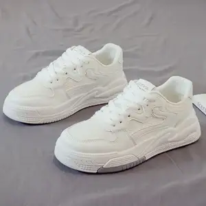 Trendy zapatos de mujer tenis sports skateboard shoes flat platform female women tennis casual running ladies white sneakers
