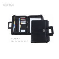 Organisateur de passeport personnalisé en cuir PU avec fermeture éclair, porte-documents professionnel en cuir PU, petit organiseur pour œuvres d'art