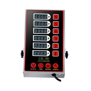 Cal-4b Commercial <b>Kitchen</b> <b>Timer</b> 4 Channel Stainless Steel Touch Control Digital Countdown For Burger Shop Use - Product Image 2