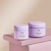 Pots cosmétiques écologiques 50ml 100ml violet jaune pour lotions corporelles, pots en plastique vides avec impression personnalisée en soie et marquage à chaud