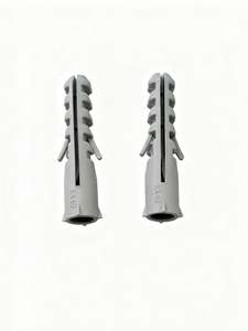 Chevilles d'expansion en plastique métriques, chevilles murales en nylon gris, fixations pour cadres, chevilles extensibles - Product Image 2