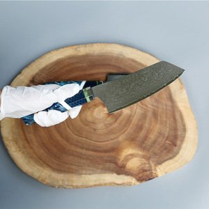 67 lớp VG10 thép không gỉ nhà bếp thông minh dao để cắt thủ công màu xanh Octagon xử lý Damascus thép đầu bếp dao đặt - Product Image 4