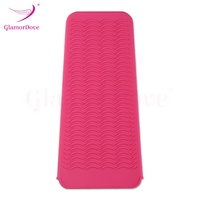 Housse de sac pochette en silicone résistant à la chaleur pour tapis de voyage portable avec impression de logo personnalisé pour fer à lisser les cheveux, fer à friser, fer plat