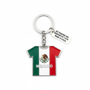 Porte-clés T-Shirt Mexique 3 "Logo Personnalisé Métal et Caoutchouc Matériel pour les Entreprises 25DZ/CS - Product Image 4