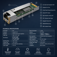 Transceiver SFP+ RJ45 10GBASE-T en cuivre compatible SFP-10G-T-X, 30m, température étendue, pour centre de données et réseaux