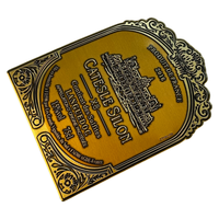 Personnalisé Métal Parfum Plaque Signalétique Aroma Bougie Imprimer LOGO Cosmétique Bouteille En Verre Étiquette Autocollant Étiquette En Alliage De Zinc Courbe En Gros