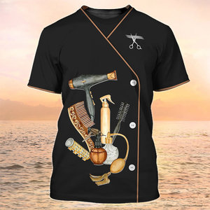 Nouveau T-shirt d'Été Imprimé en 3D pour Homme, Motif Amusant de Barbier, Vêtement de Mode à Manches Courtes pour Coiffeur - Product Image 6