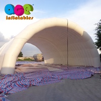 Grande tente hangar gonflable en PVC, tente tunnel gonflable à ossature pneumatique, abri de stockage industriel