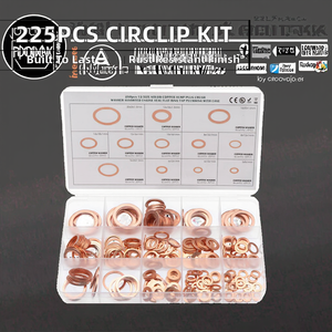 225 Piezas M6-M8 <span class=keywords><strong>Acero</strong></span> <span class=keywords><strong>Inoxidable</strong></span> 304 Anilladores de Retención Externos Lisos Galvanizados con Zinc, Anillos de Retención a Presión para Ejes y Juntas - Product Image 2