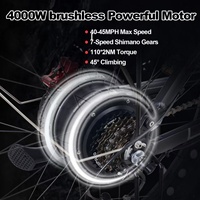 Vélo électrique haute puissance 52V 4000W avec double moteur sans balais, batterie lithium 32AH, VTT électrique pour adultes tout-terrain