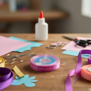 Il nastro in raso viola da 0,3 cm, 80 iarde, per decorazioni artigianali - Product Image 3