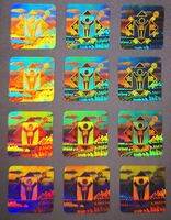 Étiquettes autocollantes holographiques 3D dynamiques anti-contrefaçon, taille personnalisable, imprimées en offset UV pour l'électronique grand public