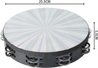 Wholesale 6/ 8/10 Inch Holographic Wooden Tambourine Drum Musical Instruments