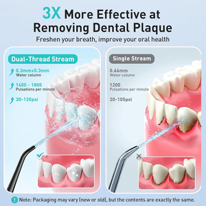 Flosser DE AGUA DE VIAJE inalámbrico portátil Mini limpiador de dientes 5 boquillas IPX7 tanque telescópico impermeable batería irrigador Oral - Product Image 2