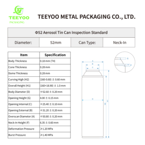 Tuyệt vời khả năng hiển thị và độ bền kim loại Aerosol lon bán buôn rỗng tinplate Aerosol có thể làm mát không khí phun có thể - Product Image 2