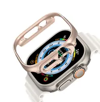 Adepoy PC מסגרת מגן אפל שעון מקרה עבור אפל שעון סדרת 8 Ultra 49mm מקרי אפל שעון Ultra מסך מגן A-BK056