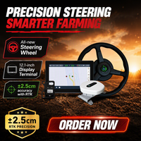 Système de direction automatique AS812 avec écran 12,1 pouces, récepteur GPS RTK multi-constellations, pilote automatique AB Line pour la guidage des tracteurs