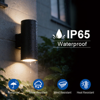 Applique murale LED double tête haut/bas, étanche, en aluminium, pour extérieur, jardin, porche, couloir, balcon, aménagement paysager