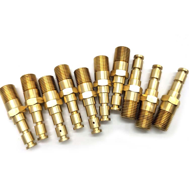 Benang Cina 1/8 1/4 3/8 1/2 Benang Pria Selang Tekan Di Selang Barb Pipa Kuningan Adaptor Selang Fitting