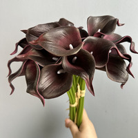 Buket Bunga Calla Lily Buatan Tangan 7 Tangkai Gaya Nordik, PU Realistis, Sentuhan Asli, Dekorasi Vas Rumah untuk Pernikahan