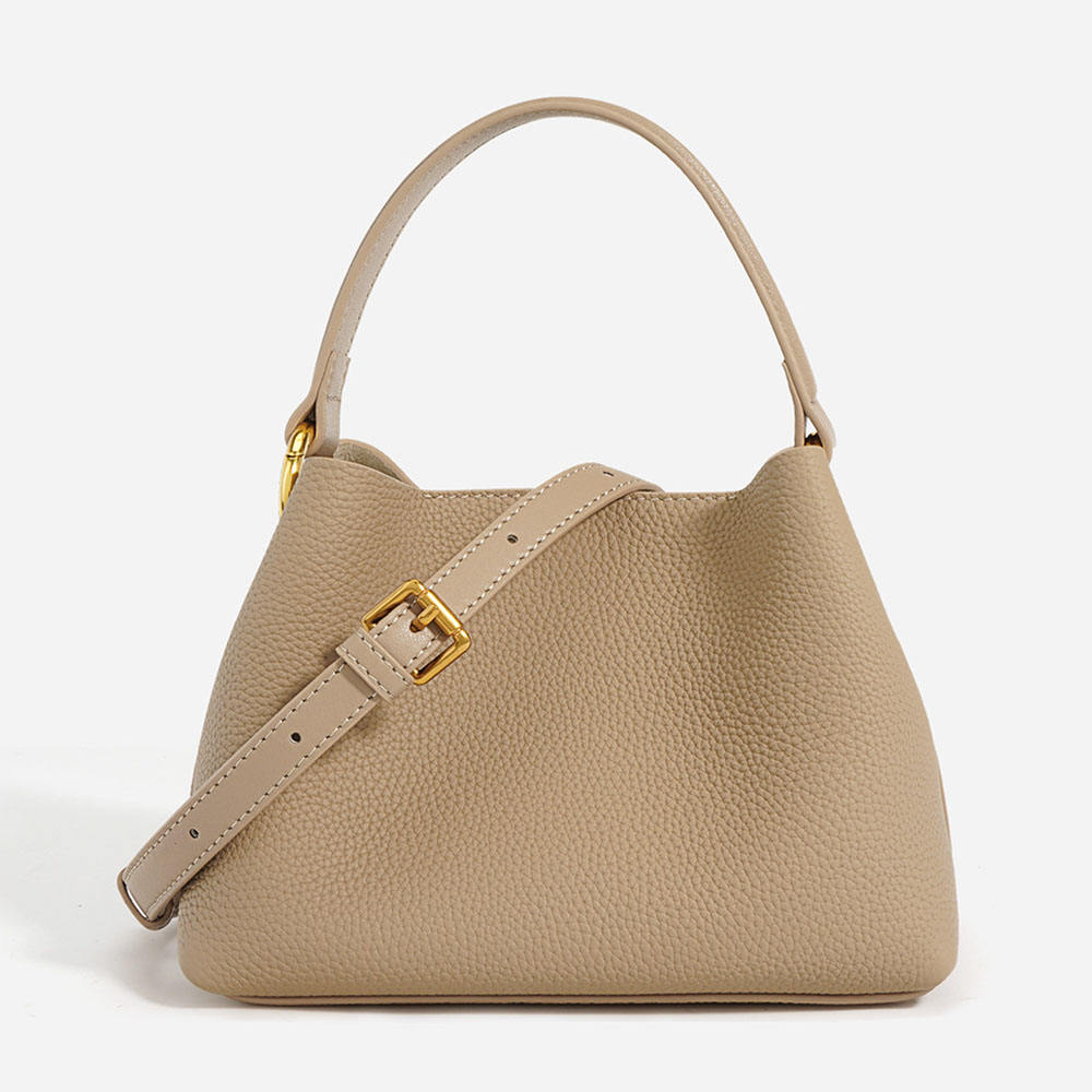 Latest Fashion Simple Real Leather Style Custom Tote Bags Women Handbags  Ladies Genuine Leather Shoulder Bag Polyester Single