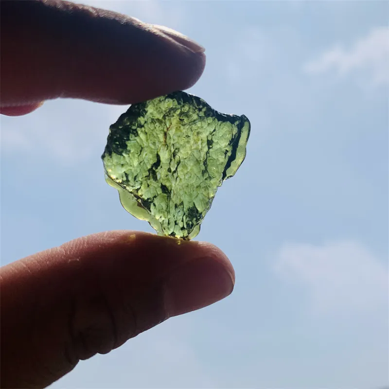 Colgante de cristal de meteorito checo sintético, collar, gran oferta