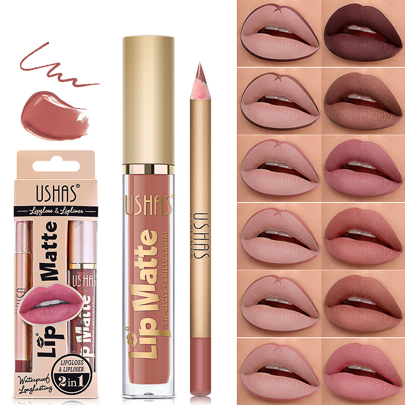 USHAS Hot selling Matte Lipstick Waterproof