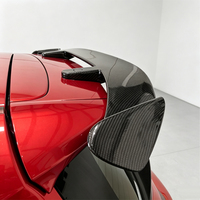 Aileron de toit arrière universel en ABS noir brillant effet fibre de carbone haute résistance pour voiture de sport – Accessoire de modification facile