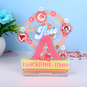 Venta al por mayor de alta calidad de acrílico Standee personalizado Kawaii plástico Stand figura animación noria rotación divertida figura - Product Image 3