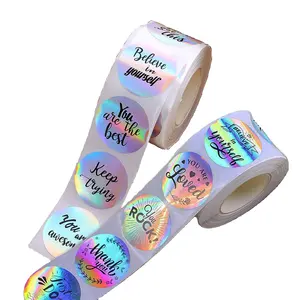 Holographic rainbow Laser Inspirational Words Motivational Quote Stickers Inspiring Planner Stickers